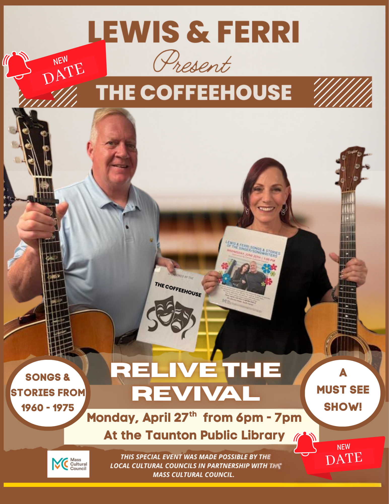 Flyer for Lewis & Ferri's event.