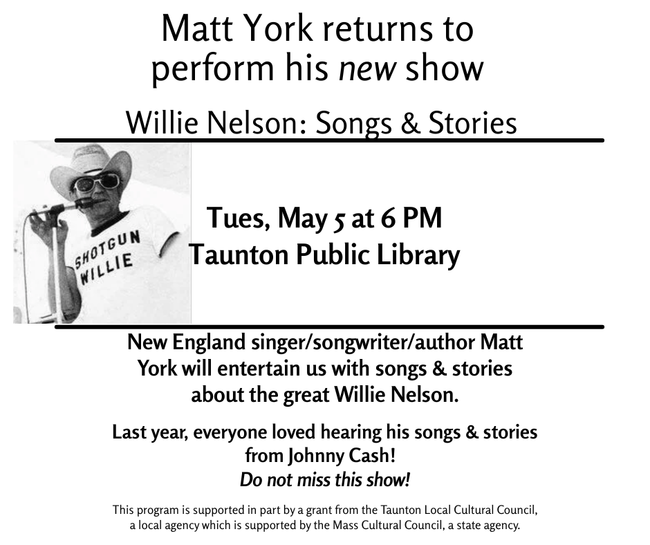 Flyer for Matt York's event.