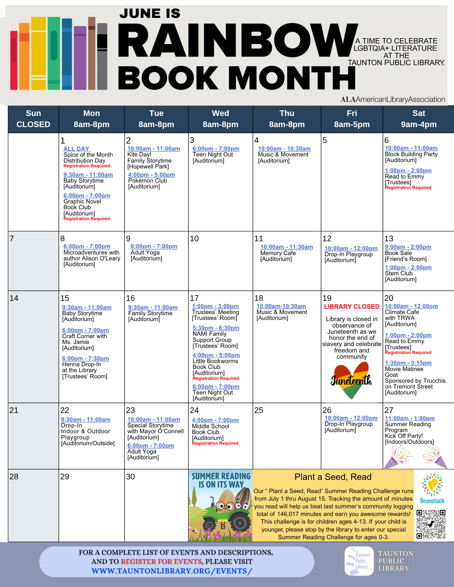 Front side of June's newsletter