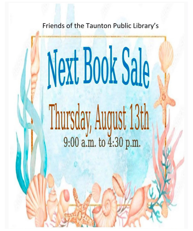 Flyer for the next book sale.