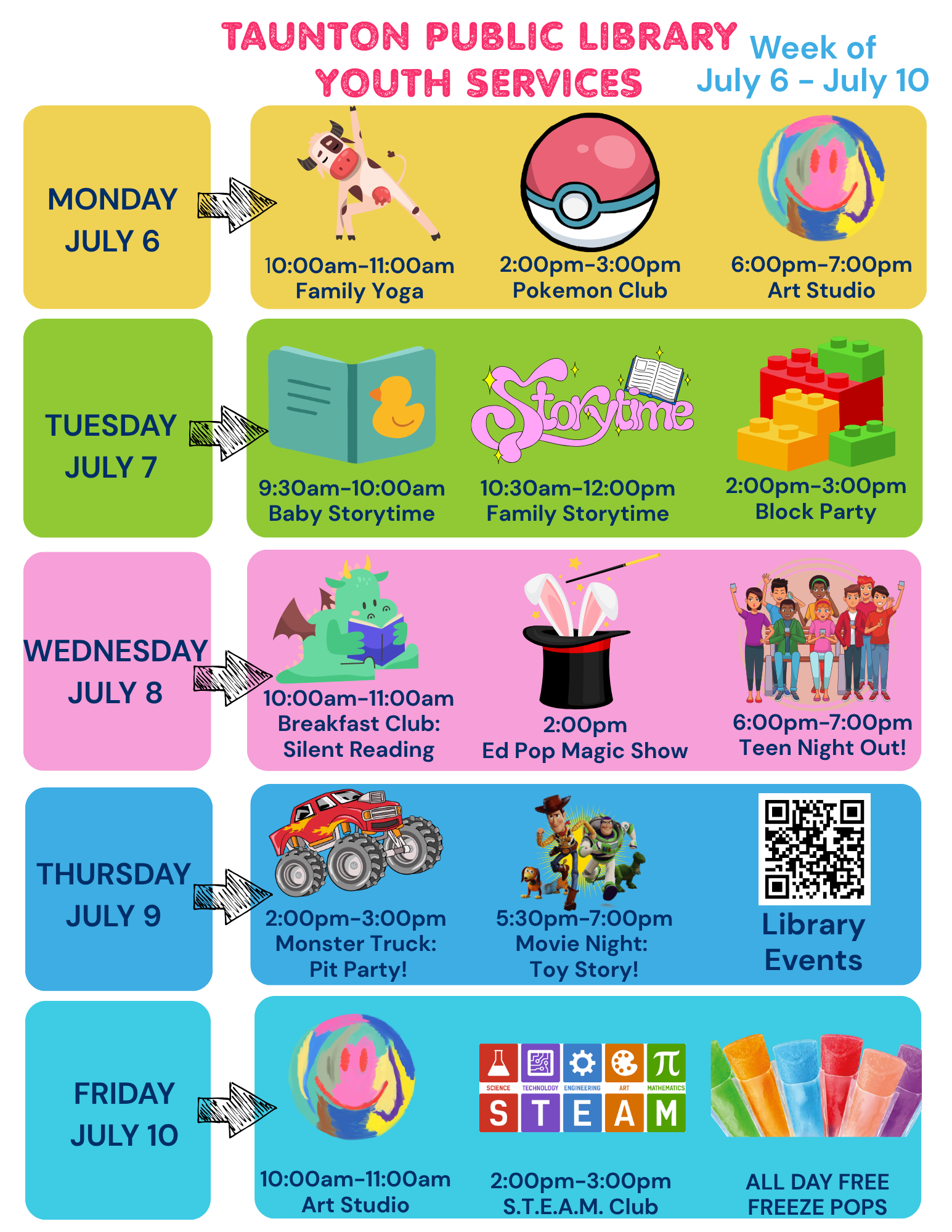 Flyer for Week 1 events.