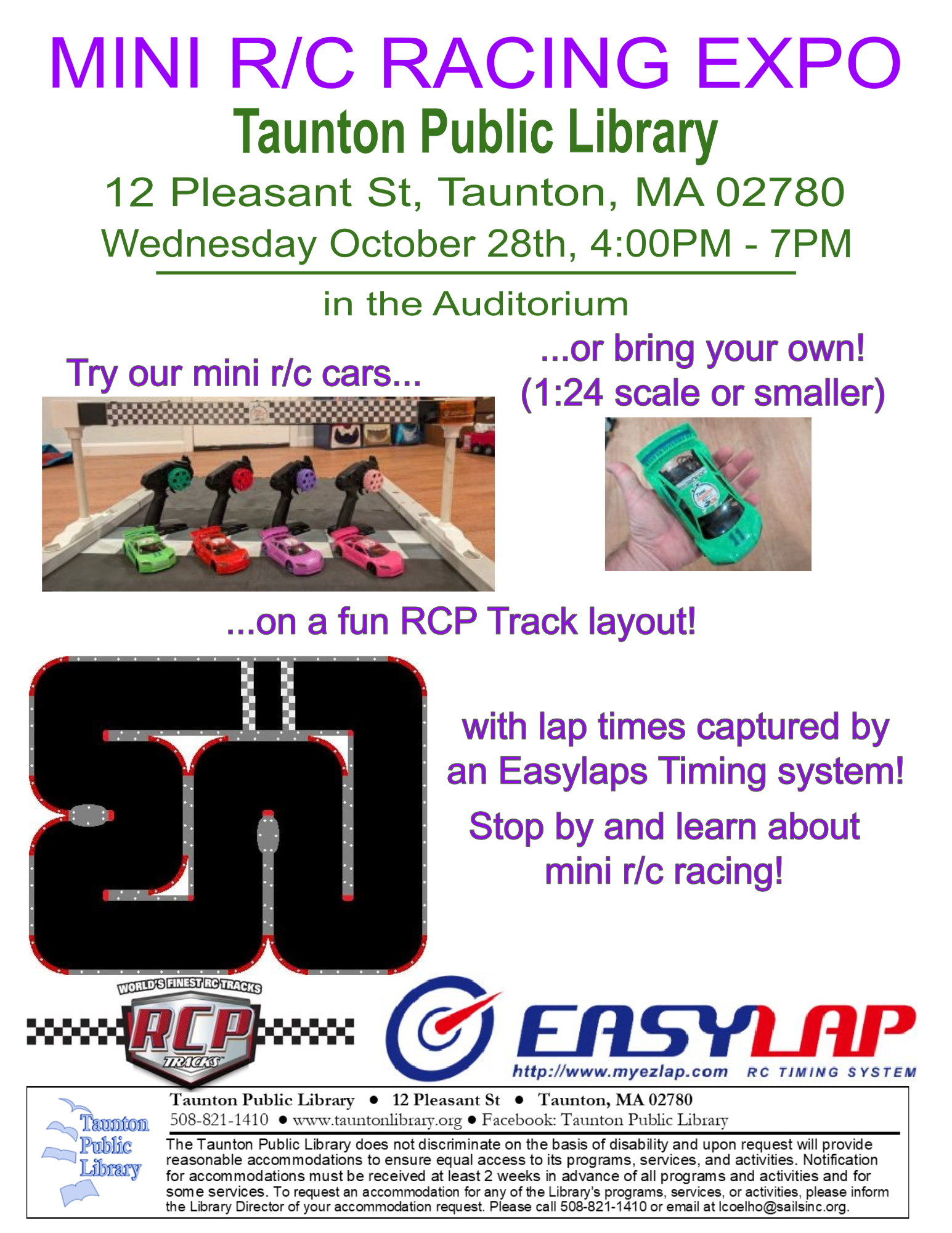 Flyer for Mini R/C expo.