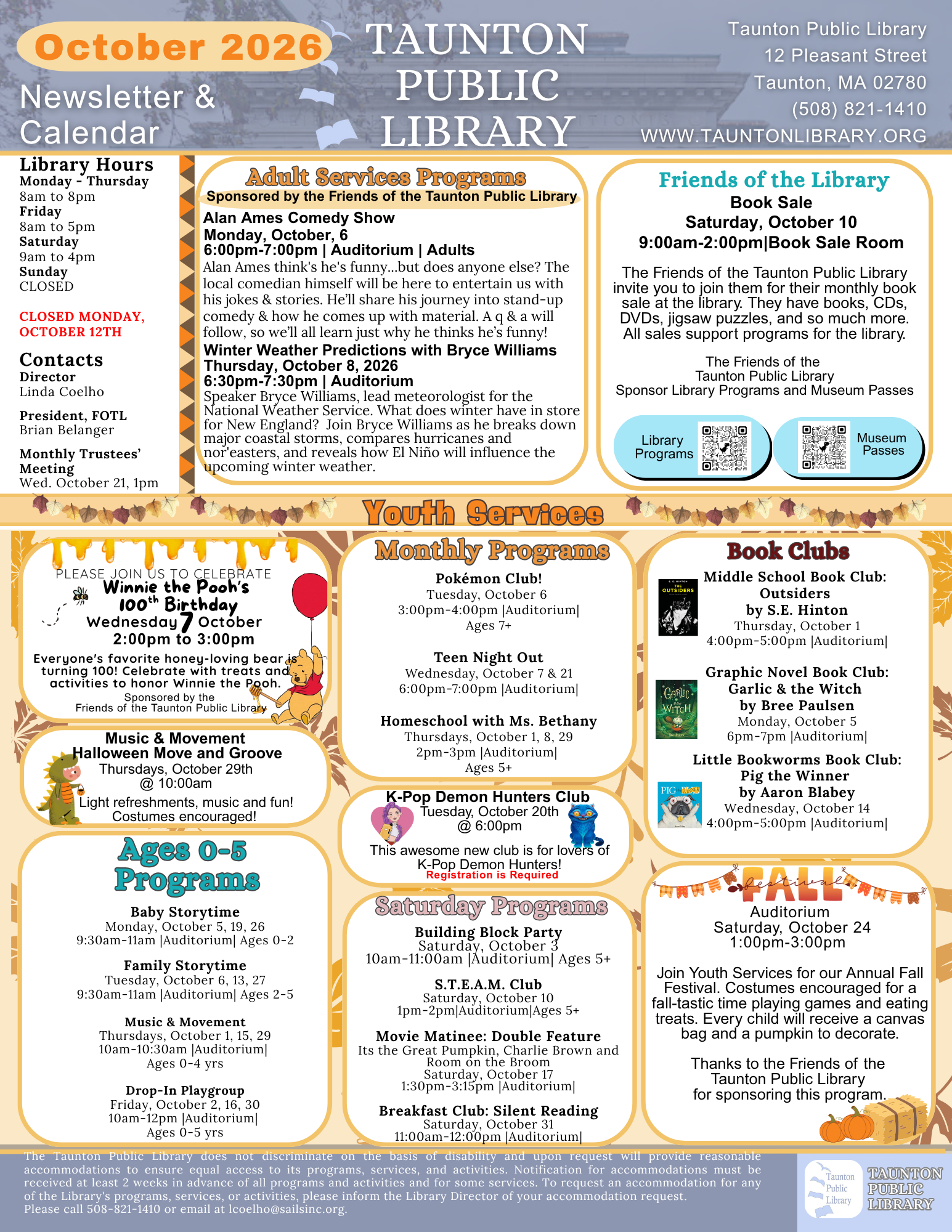 October Newsletter Side 1